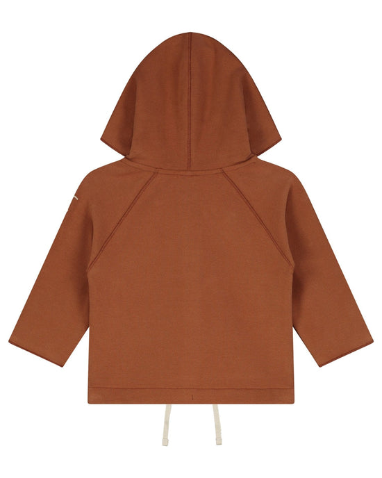 Little gray label layette baby hooded cardigan in autumn