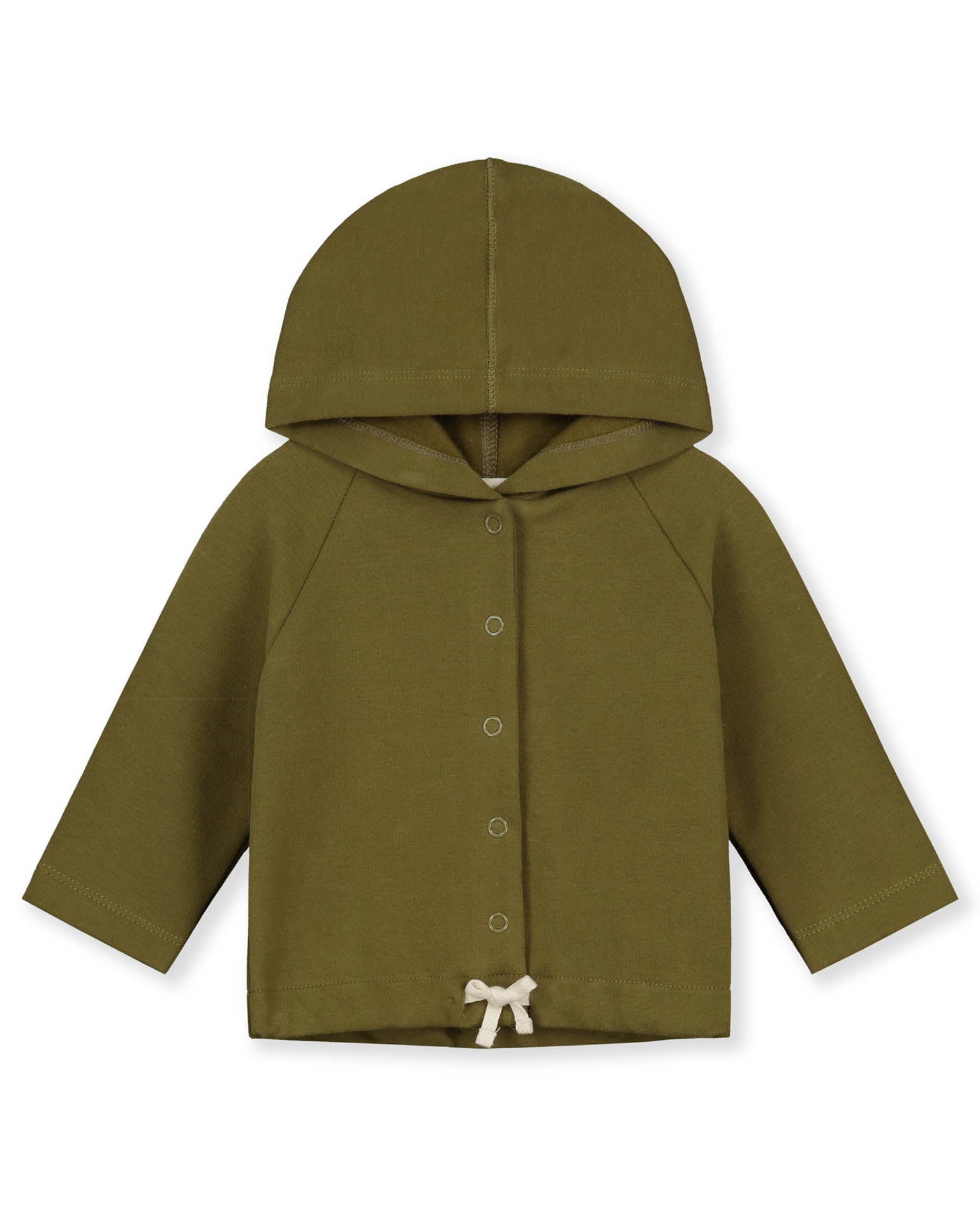 Little gray label baby baby hooded cardigan in olive green