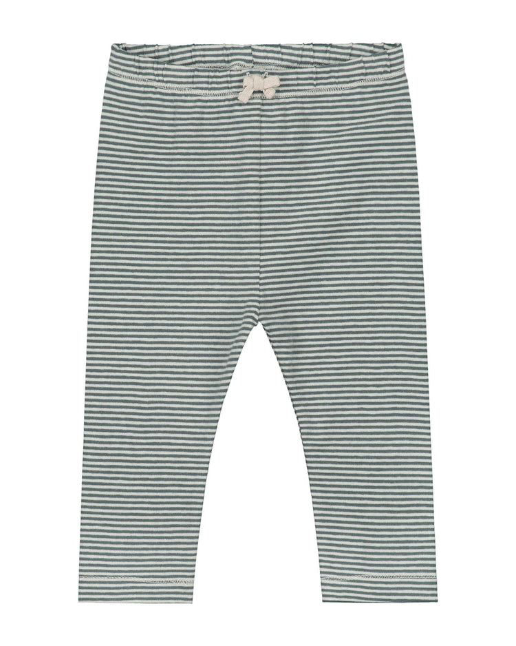 Little gray label layette baby leggings in blue grey + cream