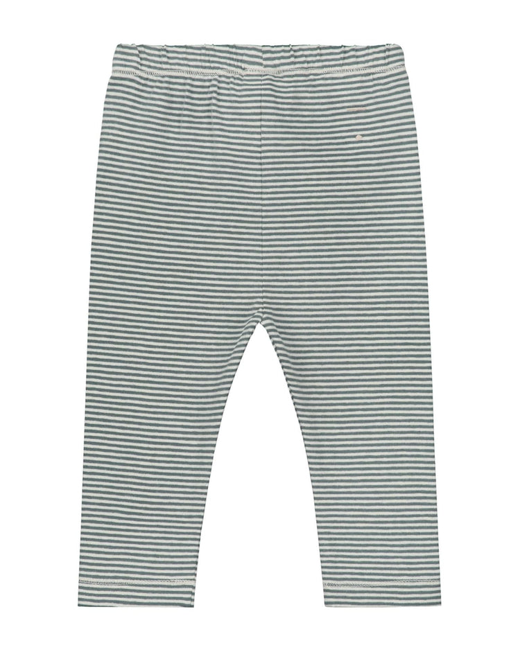 Little gray label layette baby leggings in blue grey + cream