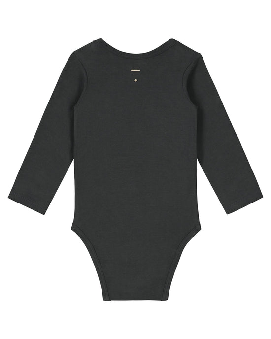 Little gray label layette baby long sleeve onesie in nearly black