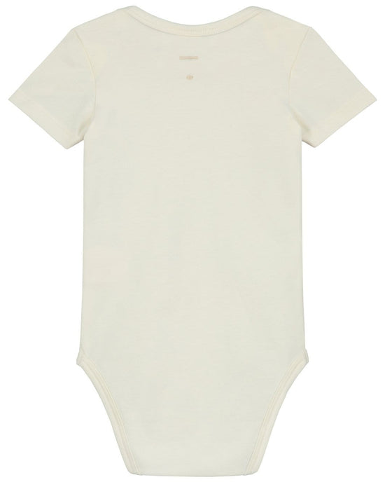 Little gray label baby boy baby onesie in cream