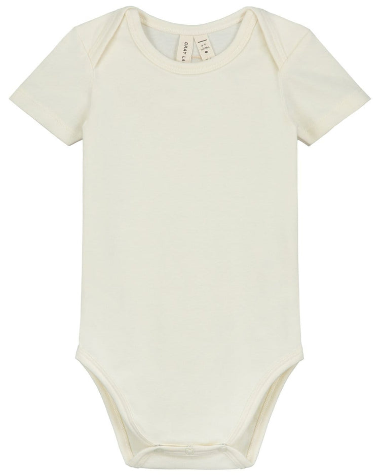 Little gray label baby boy baby onesie in cream