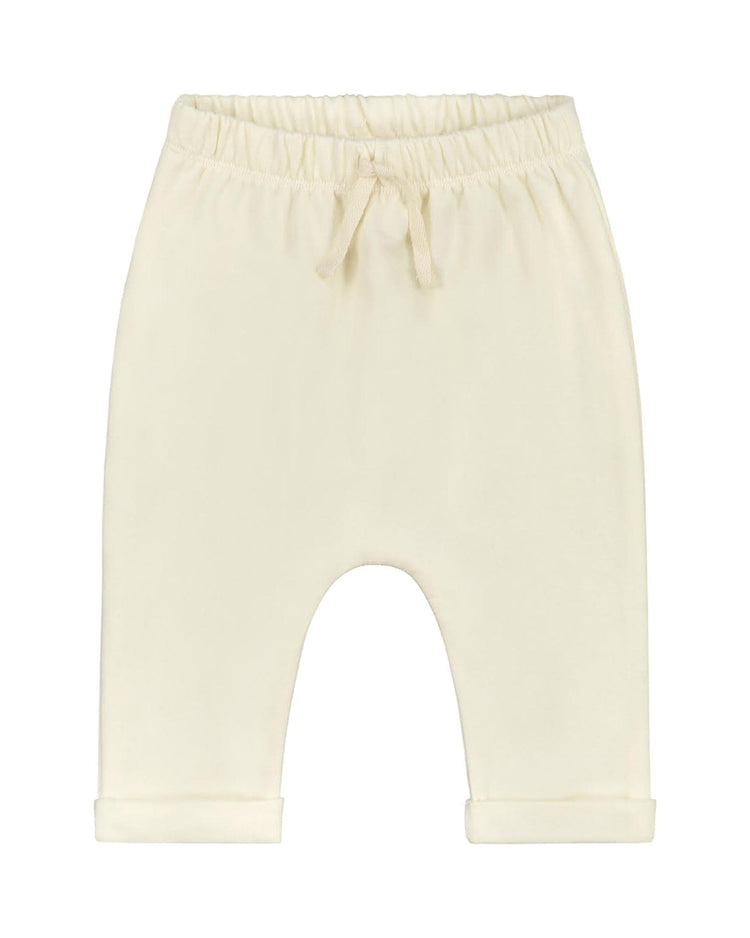 Little gray label layette baby pants in cream