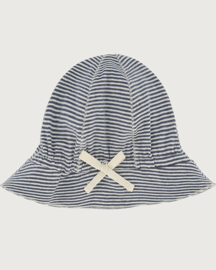 Little gray label baby accessories baby sun hat in blue grey + cream
