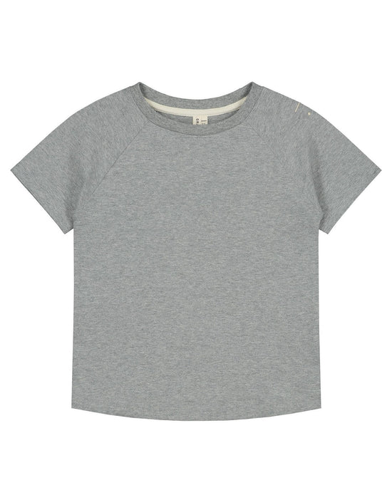 Little gray label boy crewneck tee in grey melange