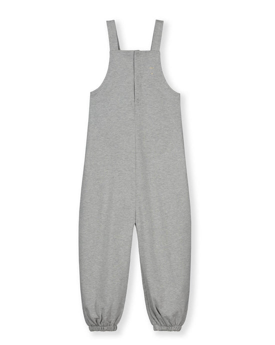Little gray label kids dungaree suit in grey melange