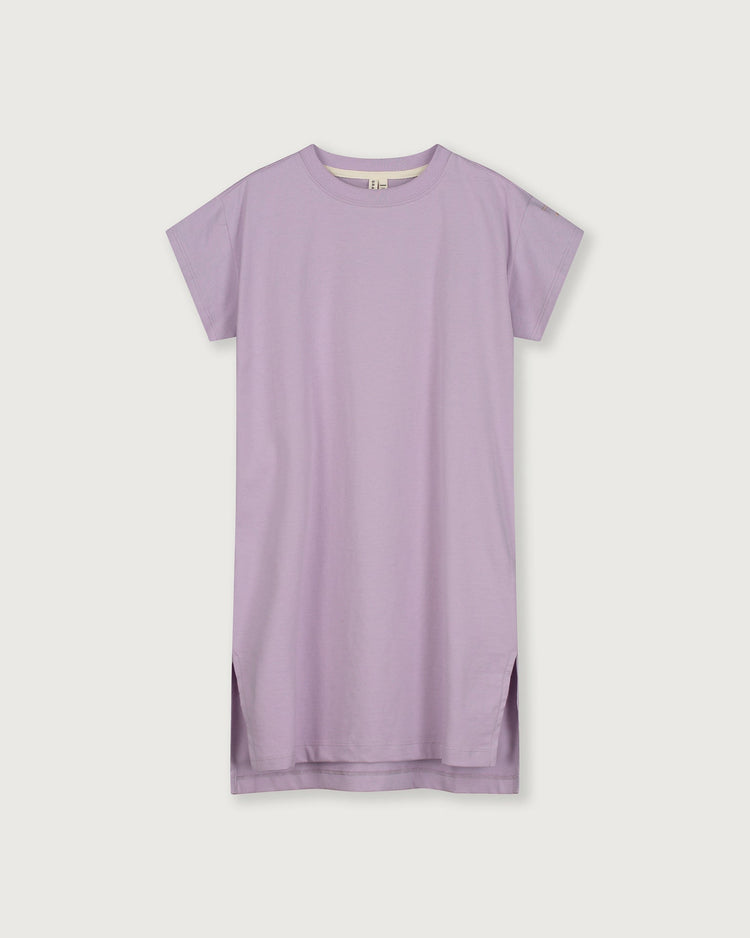 Little gray label girl long tee dress in purple haze