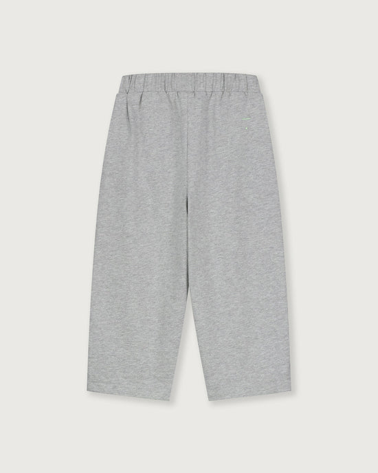 Little gray label girl puffy trousers in grey melange