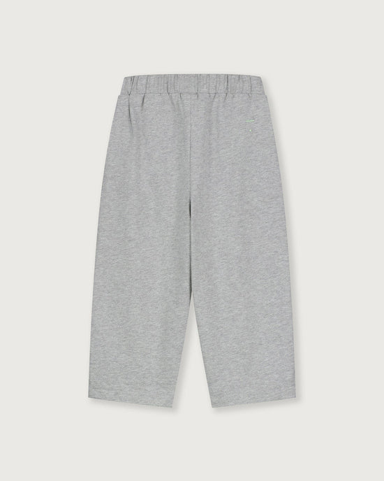 Little gray label girl puffy trousers in grey melange