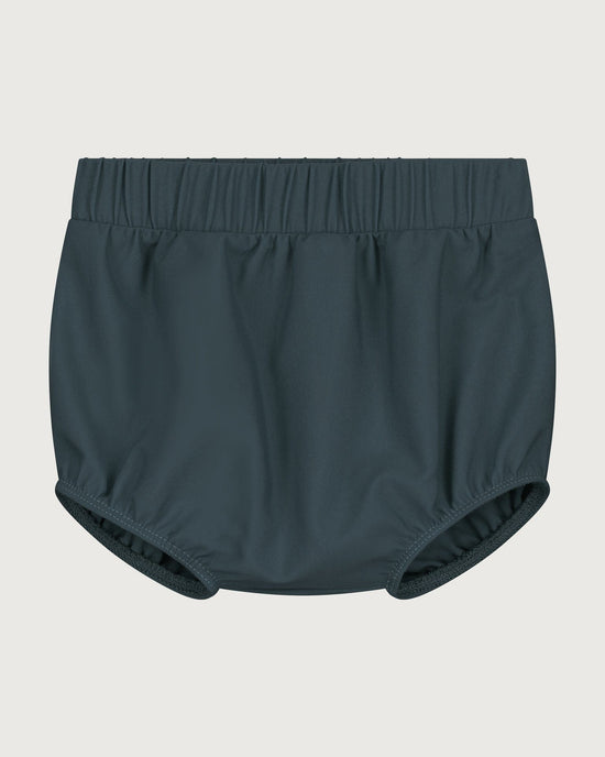 Little gray label baby girl swim bloomer in blue grey