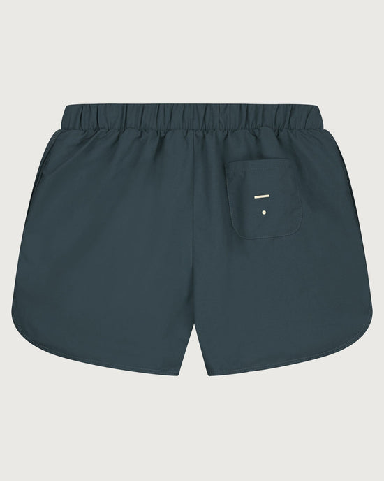 Little gray label boy swim shorts in blue grey