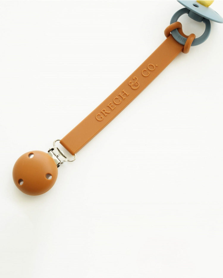 Little grech + co baby accessories pacifier clip in spice