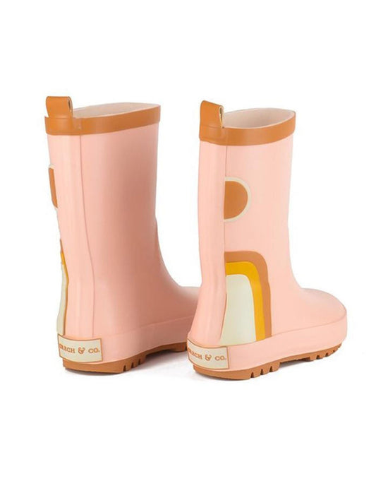 Little grech + co girl rainbow rubber boots in shell