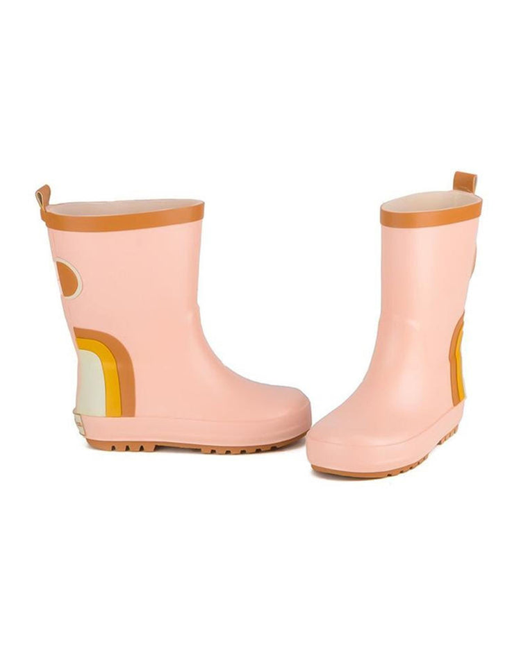 Little grech + co girl rainbow rubber boots in shell