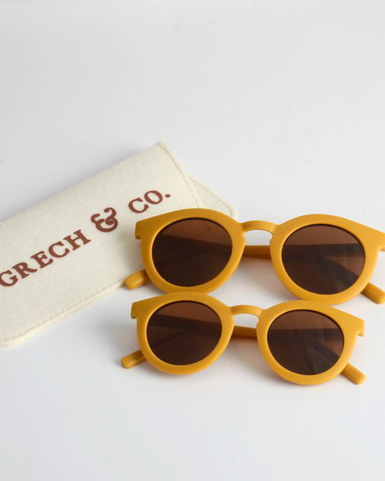 Little grech + co accessories sustainable sunglasses in golden for child + adult