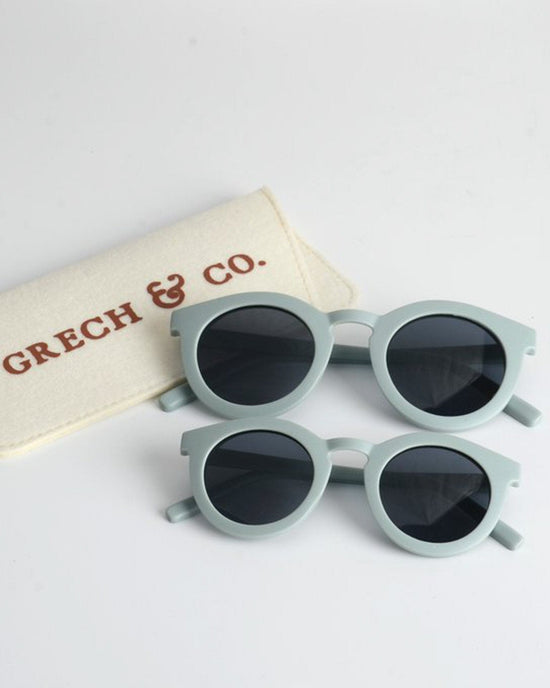 Little grech + co accessories sustainable sunglasses in light blue for child + adult