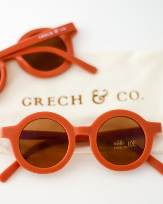 Little grech + co accessories sustainable sunglasses in rust