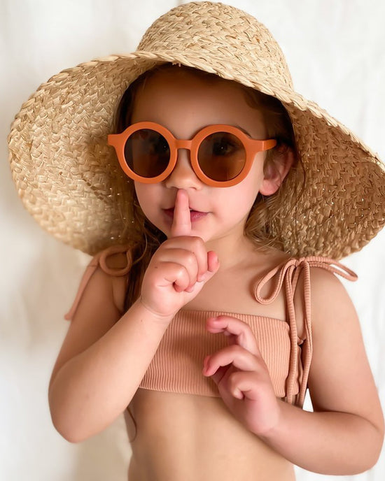 Little grech + co accessories sustainable sunglasses in rust