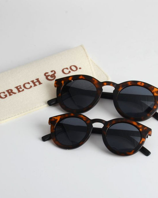 Little grech + co accessories sustainable sunglasses in tortoise for child + adult