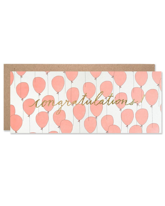 Little hartland brooklyn paper+party Congratulations Balloons with Gold Glitter Foil