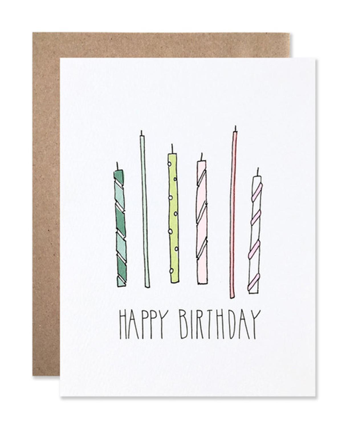 Little hartland brooklyn paper+party Happy Birthday Candles Card