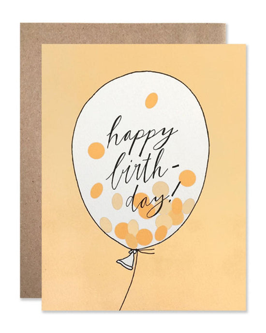 Little hartland brooklyn paper+party Happy Birthday Confetti Balloon Card