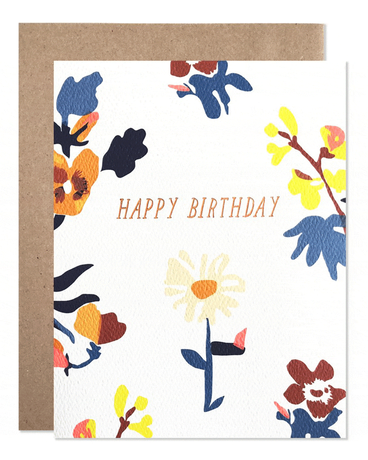 Happy Birthday Greeting Card 4x5.5 Multicolor 1934 Couple Scrapbook Craft  Supply