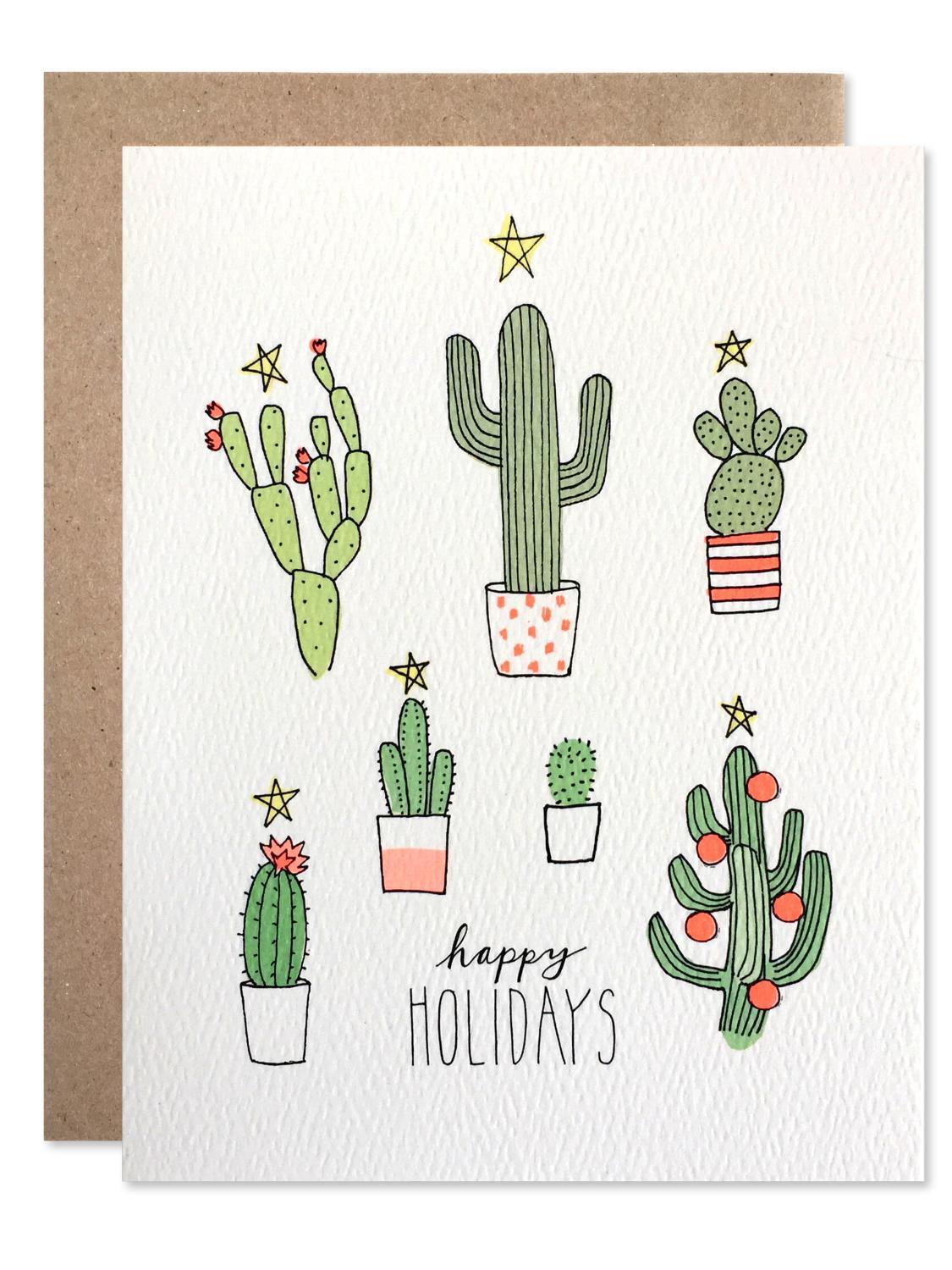 Little hartland brooklyn paper+party Holiday Cactus Card