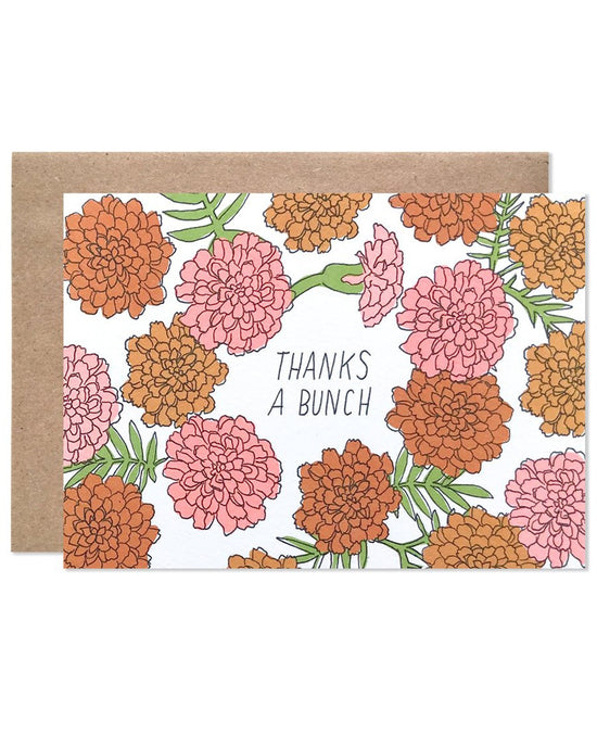 Little hartland brooklyn paper+party marigolds thank you card