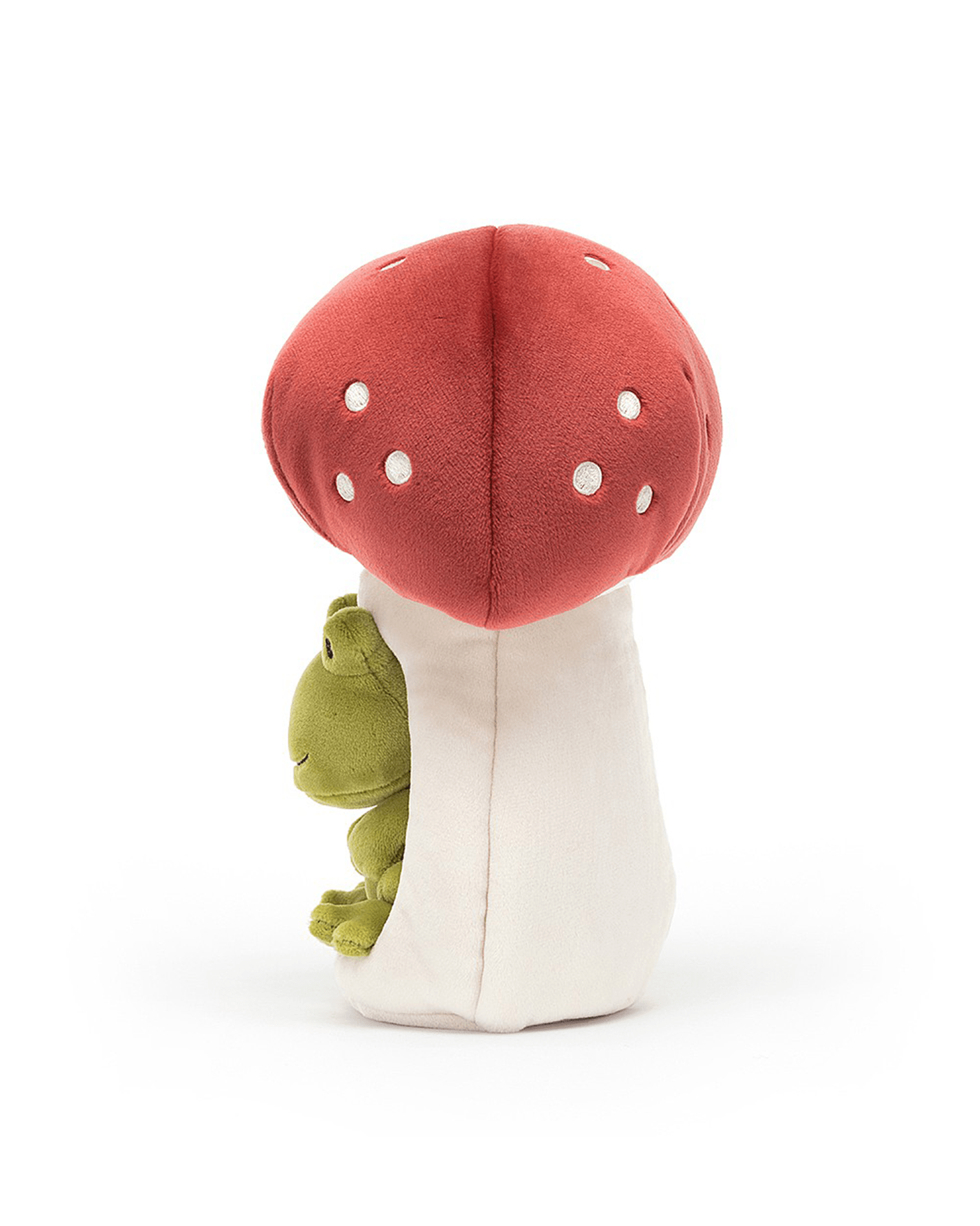  Cute Frog Plush Doll with Red Mushroom Hat Stuffed