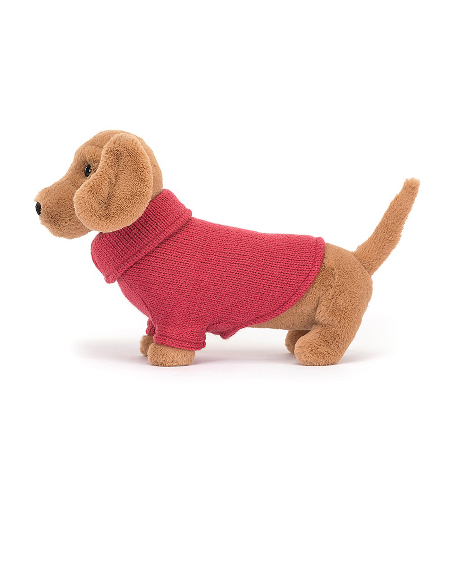Little jellycat play sweater sausage dog pink