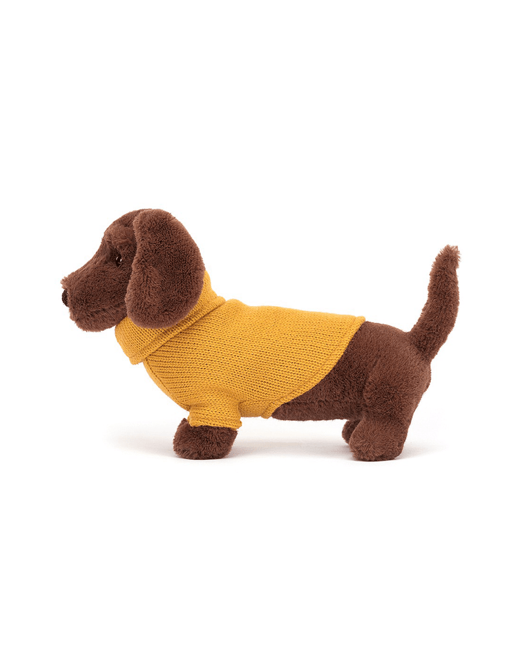 Little jellycat play sweater sausage dog yellow