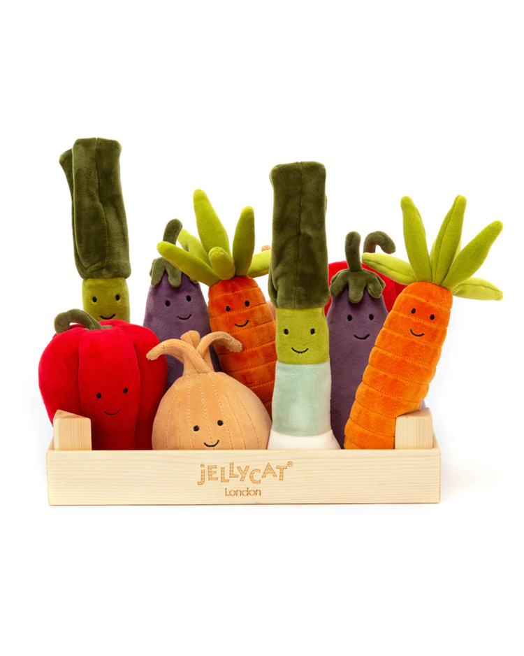 Little jellycat play vivacious vegetable display box