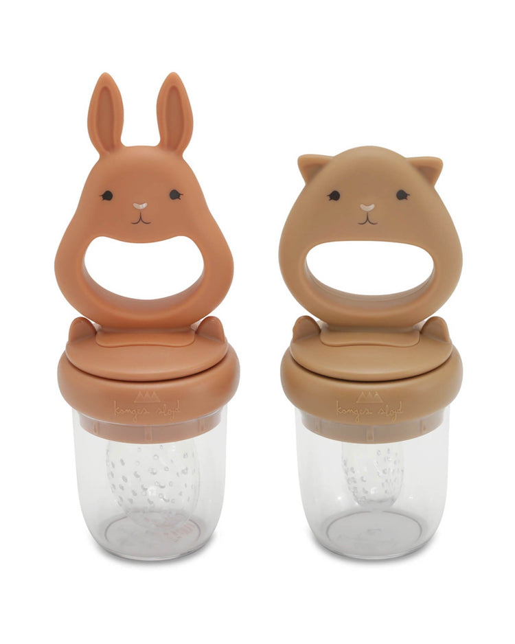 Little konges sløjd room silicone feeding pacifier in almond + terracotta