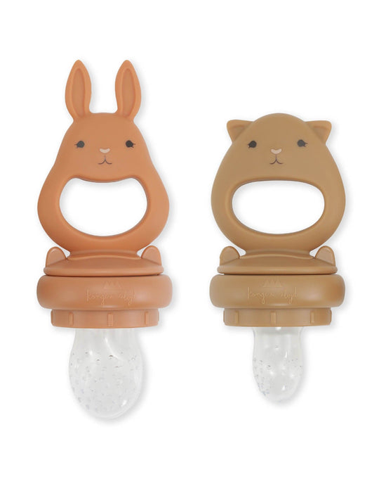 Little konges sløjd room silicone feeding pacifier in almond + terracotta