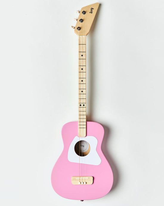 Little loog guitars play loog pro acoutsic in pink