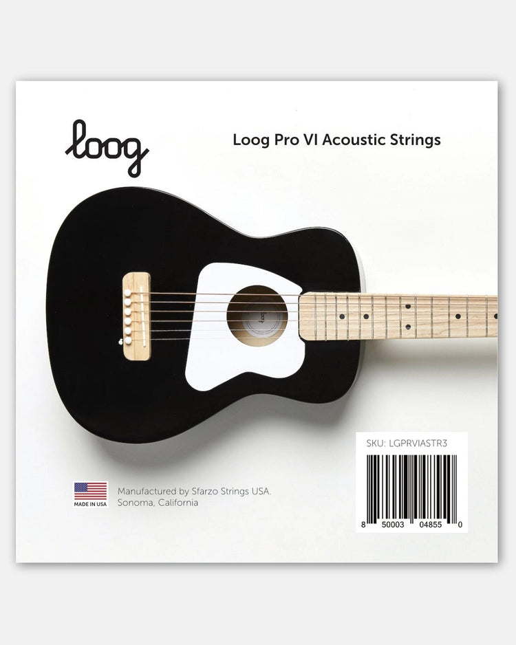 Little loog guitars play loog pro VI acoustic guitar strings