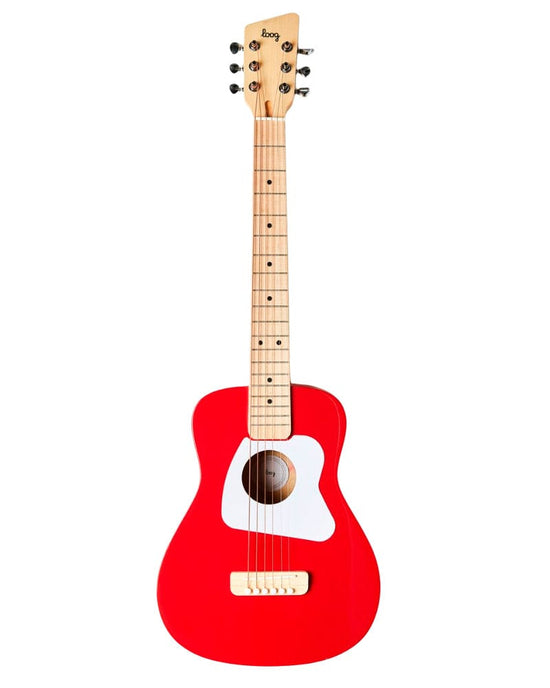 Little loog guitars play loog pro VI acoustic in red