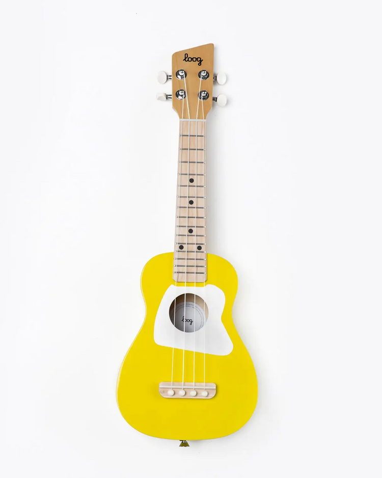 Little loog guitars play loog ukulele in yellow