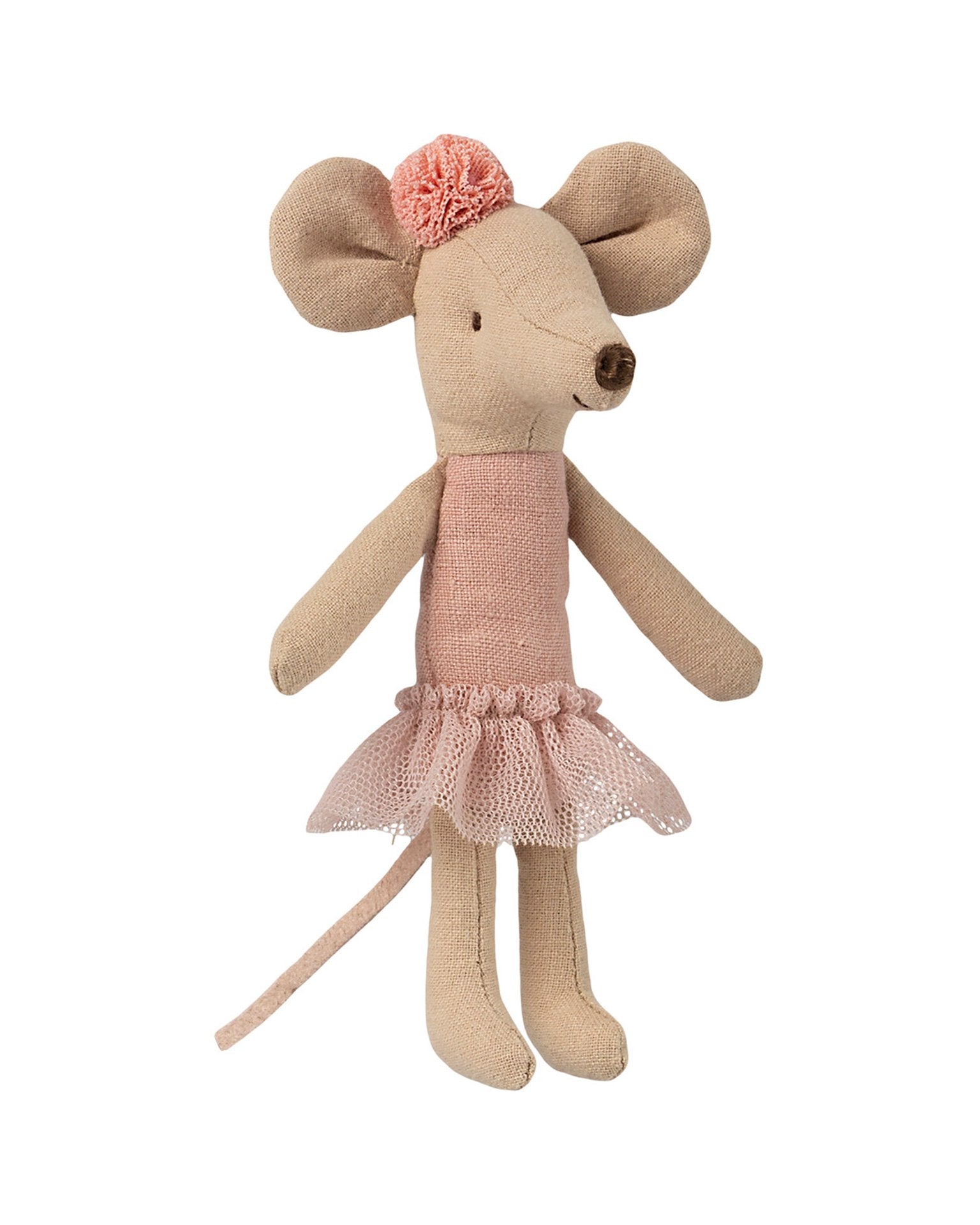Little maileg play big sister ballerina mouse with pompom