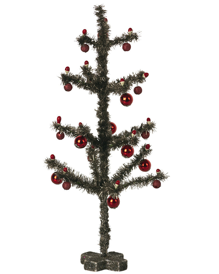 Little maileg play christmas tree in antique silver