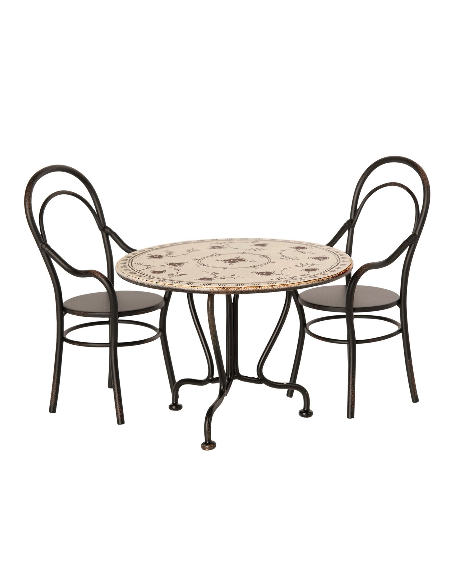 Little maileg play dining table set with 2 chairs