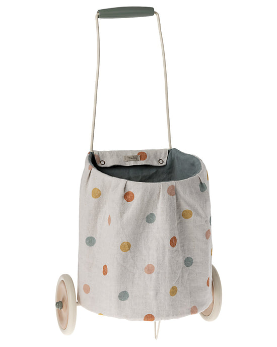 Little maileg play dots trolley in blue