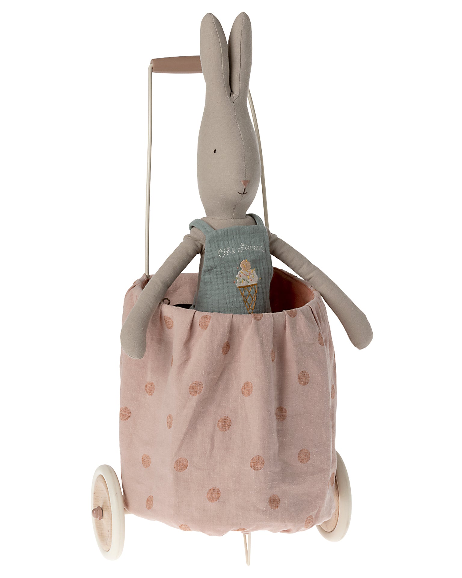 Little maileg play dots trolley in rose