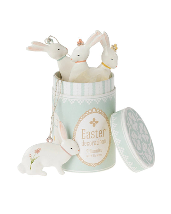Little maileg play easter bunny ornaments, set of 5