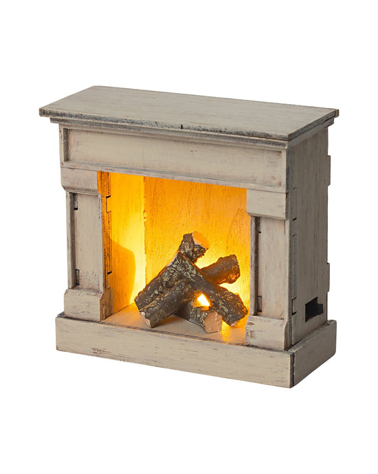 Little maileg play fireplace in off white