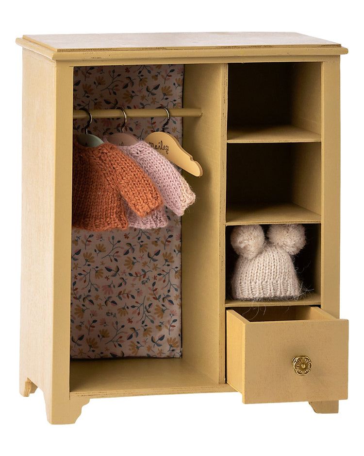 Little maileg play large wardrobe in yellow