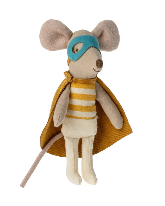 Little maileg play little brother super hero mouse