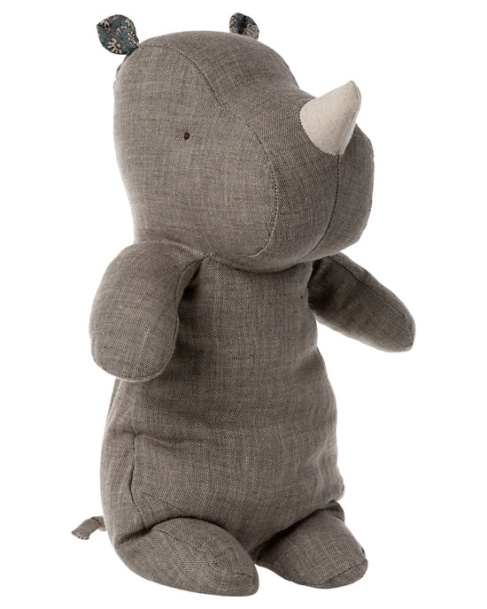Little maileg play medium safari friends rhino in dark grey